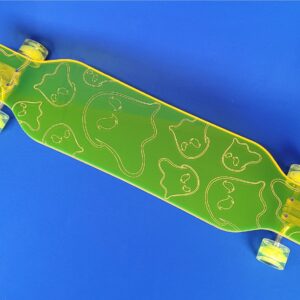 Clear Custom Lottsa Longboard in Orange