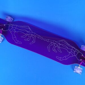 40″ Platypus Skeleton Hand Longboard in Purple