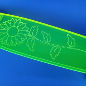 40″ Wheel Cut Sunflower Longboard in Fluorescent Yellow
