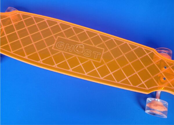 Custom longboard skateboard 40" Wheel Cut Waffle - Image 2