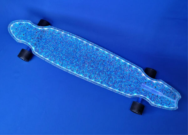 LED Sparkle Glitter Custom Longboard - Image 2