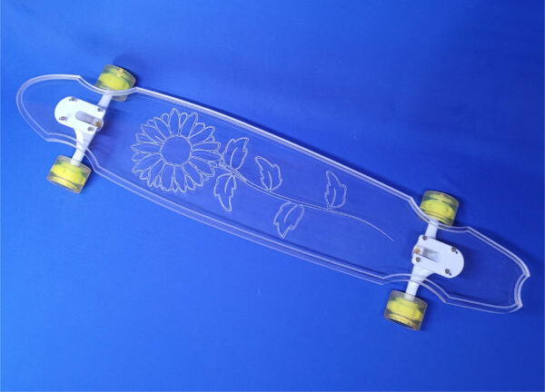 40" Wheel Cut Sunflower Longboard, Closeout