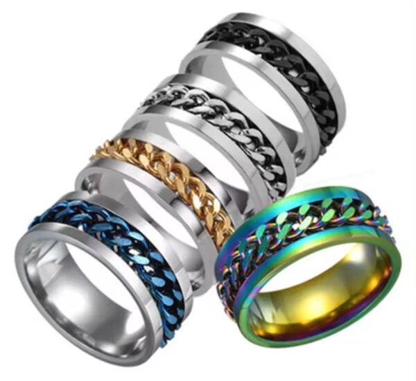 Fidget Ring - Chain Spinner
