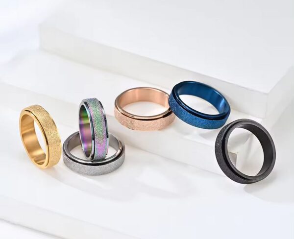 sparkly spinner fidget ring