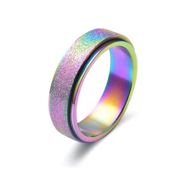 Fidget Ring - Sparkly Spinner (6mm/8mm) - Image 6