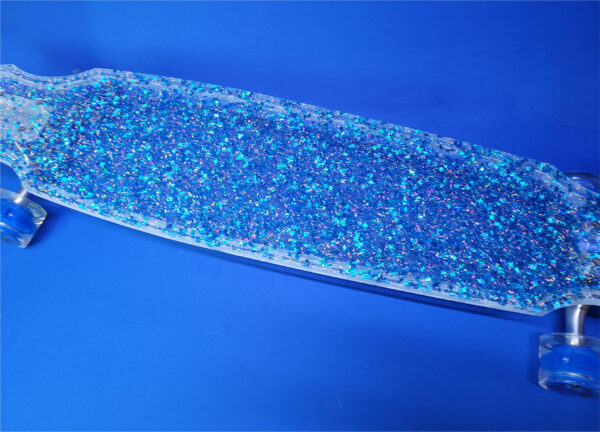 LED Sparkle Glitter Custom Longboard - Image 4