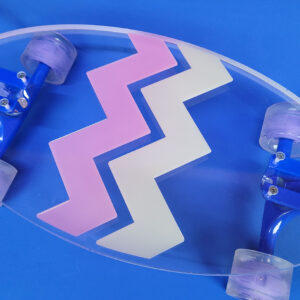 20″ Easter Egg Longboard with UV Color-changing resin, Closeout