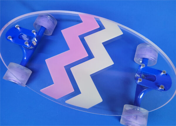 20" Easter Egg Longboard with UV Color-changing resin, Closeout - Image 2