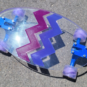 20″ Easter Egg Longboard with UV Color-changing resin, Closeout