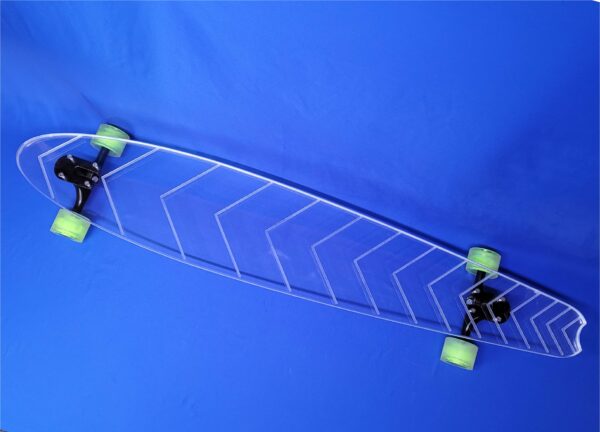 48" Pintail Chevron Longboard with 1" deck, Closeout