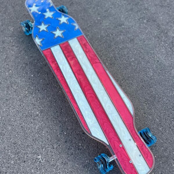 American Flag USA Custom Longboard