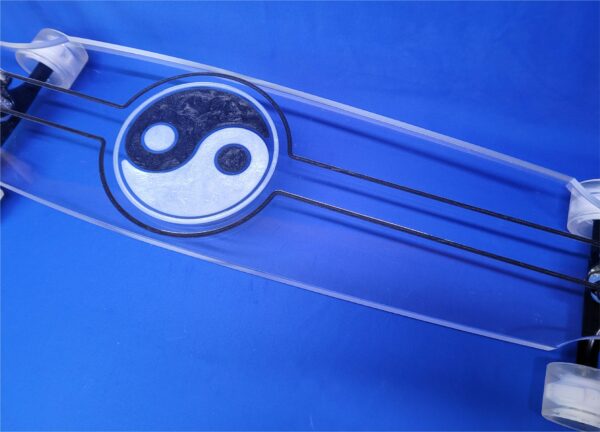 40" Wheel Cut Yin Yang Resin Longboard, Closeout - Image 2