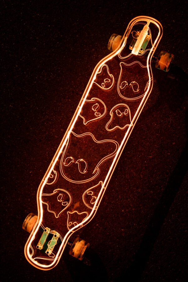 Electric LED Ghost Custom longboard - Image 2