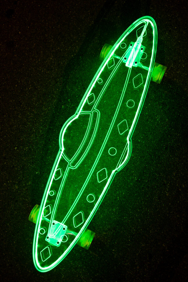 LED Clear UFO Acrylic Plexiglass Ghost longboard - Image 14