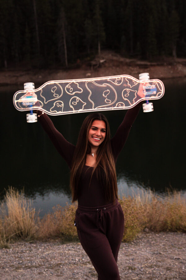 Electric LED Ghost Custom longboard - Image 3