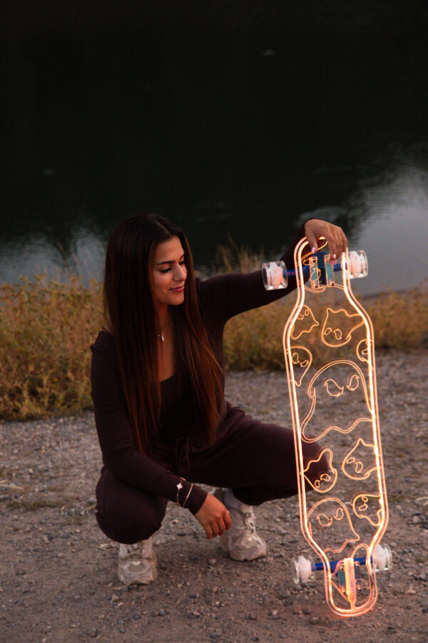 Electric LED Ghost Custom longboard - Image 4