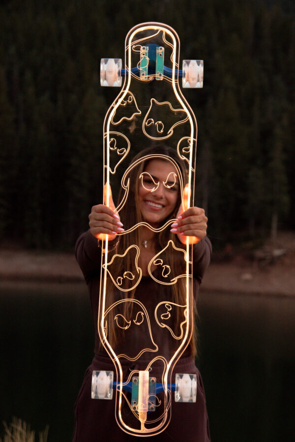 Electric LED Ghost Custom longboard