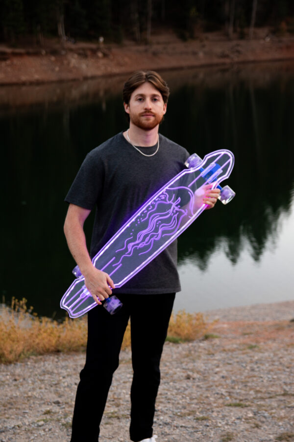 Electric LED Custom Longboard Jelly Fish