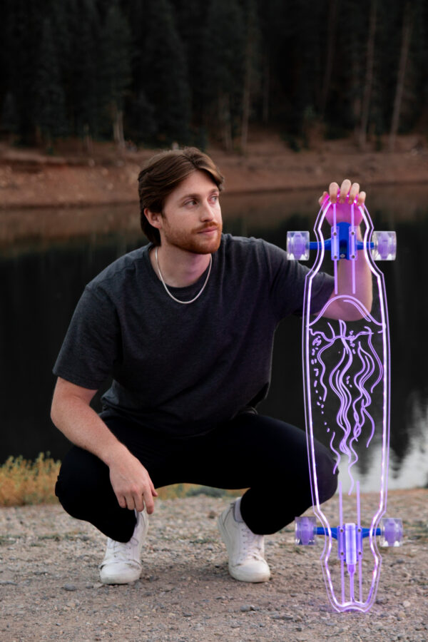 Electric LED Custom Longboard Jelly Fish