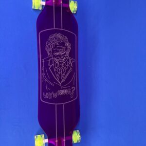 Joker Folie À Deux clear longboard custom