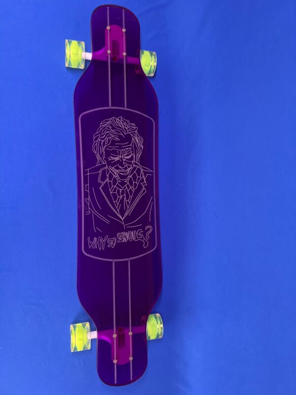 Joker Folie À Deux clear longboard custom