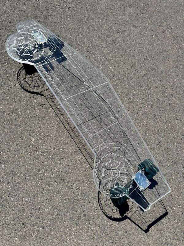 Custom longboard skateboard Cyber Truck