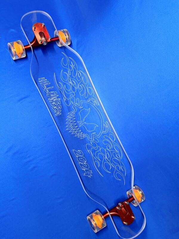 Halloween Flaming Skull custom 2024 Longboard