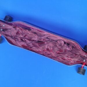 Resin Art Epoxy Painting Blood Swirl Longboard