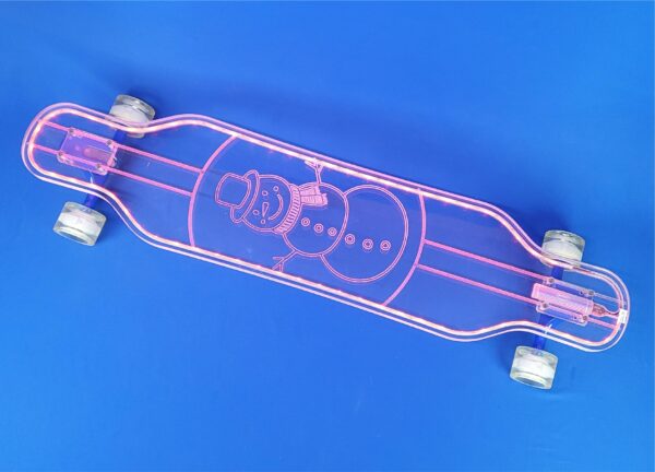 Electric LED Custom Longboard SNOWMAN